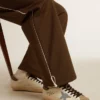 Super-Star en cuir nappa avec étoile en daim bleu clair et languette de talon en cuir gris