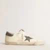 Super-Star en cuir nappa avec étoile et languette de talon en daim gris
