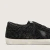 Super-Star en daim noir avec cristaux Swarovski et étoile en daim noir