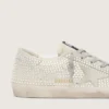 Super-Star en nubuck avec cristaux Swarovski et étoile en daim gris glacier