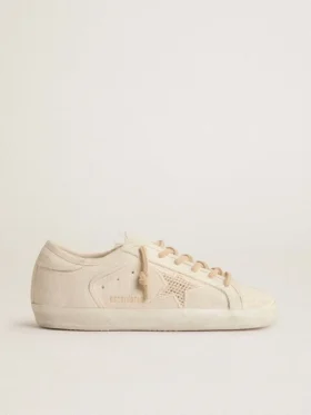 Super-Star en toile couleur perle avec une étoile effet maille ton sur ton