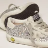 Super-Star Junior avec paillettes argentées et détails en daim