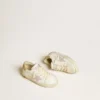 Super-Star Junior avec étoile en cuir lilas et languette pailletée au talon
