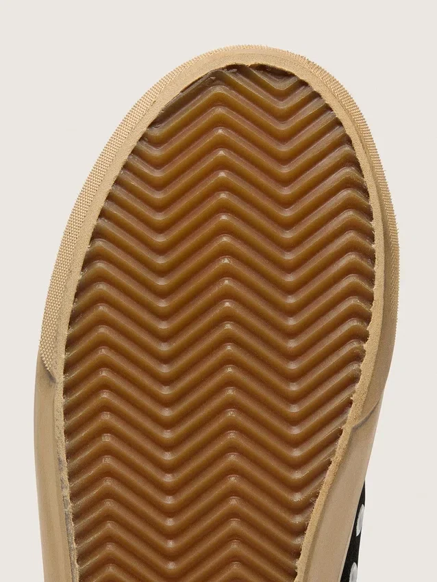 Super-Star LAB pour homme en daim laminé noir et nylon, avec étoile en relief et lacets ornés de cristaux