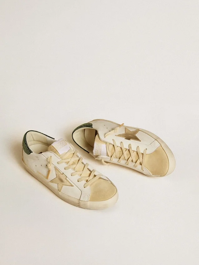 Super-Star LTD pour femme avec étoile en cuir et languette de talon ornée de cristaux Swarovski