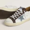 Super-Star LTD pour femme avec étoile en daim bleu clair et languette de talon en toile bleu clair