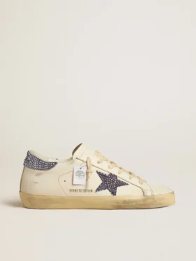 Super-Star LTD pour femme avec étoile en daim et languette au talon ornée de cristaux Swarovski
