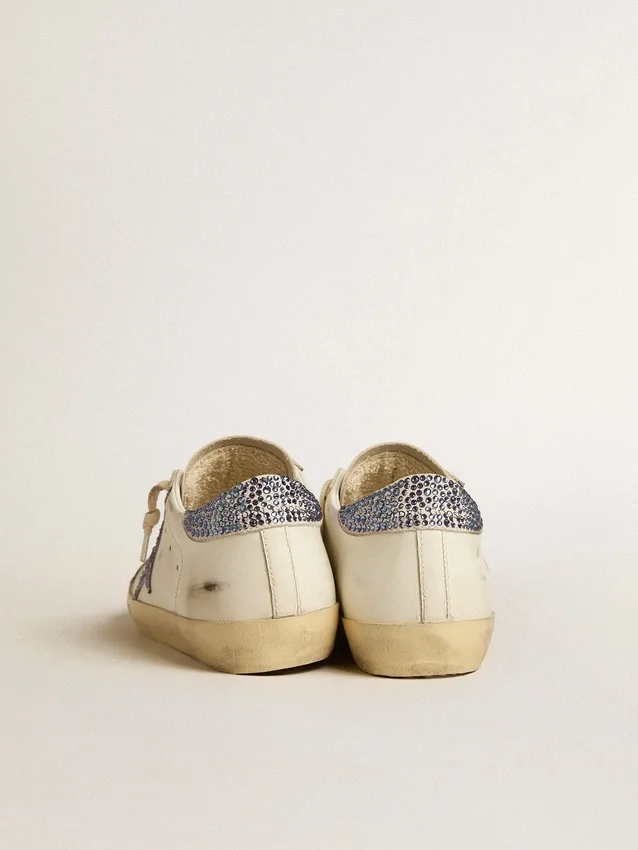 Super-Star LTD pour femme avec étoile en daim et languette au talon ornée de cristaux Swarovski