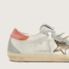 Super-Star LTD pour femme en cuir blanc avec étoile bronze métallisé