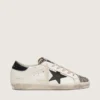 Super-Star LTD pour femme en cuir blanc avec étoile noire et détails en cuir de poney