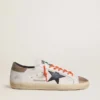 Super-Star LTD pour homme en cuir avec étoile en cuir noir et languette de talon en cuir beige