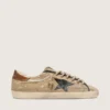 Super-Star LTD pour homme en toile beige avec étoile en cuir noir