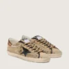 Super-Star LTD pour homme en toile beige avec étoile en cuir noir