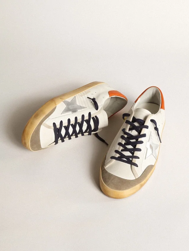 Super-Star Penstar avec étoile argentée et languette de talon orange