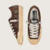 Super-Star Penstar pour femme en daim marron avec clous