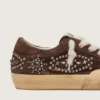 Super-Star Penstar pour femme en daim marron avec clous