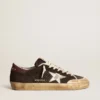 Super-Star Penstar pour homme en daim marron avec une étoile platine