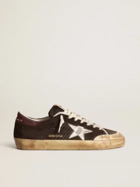 Super-Star Penstar pour homme en daim marron avec une étoile platine