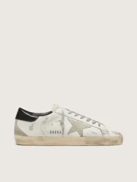 Super-Star pour homme avec languette de talon noire et lettrage à clous métalliques