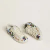 Super-Star pour femme avec perles multicolores et étoile en daim beige
