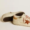 Super-Star pour femme avec étoile en cuir et languette de talon en cuir imprimé crocodile