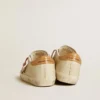 Super-Star pour femme avec étoile en cuir et languette de talon en cuir imprimé crocodile