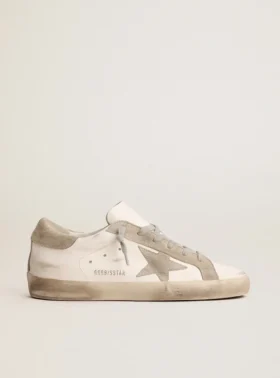 Super-Star pour femme avec étoile et languette de talon en daim gris