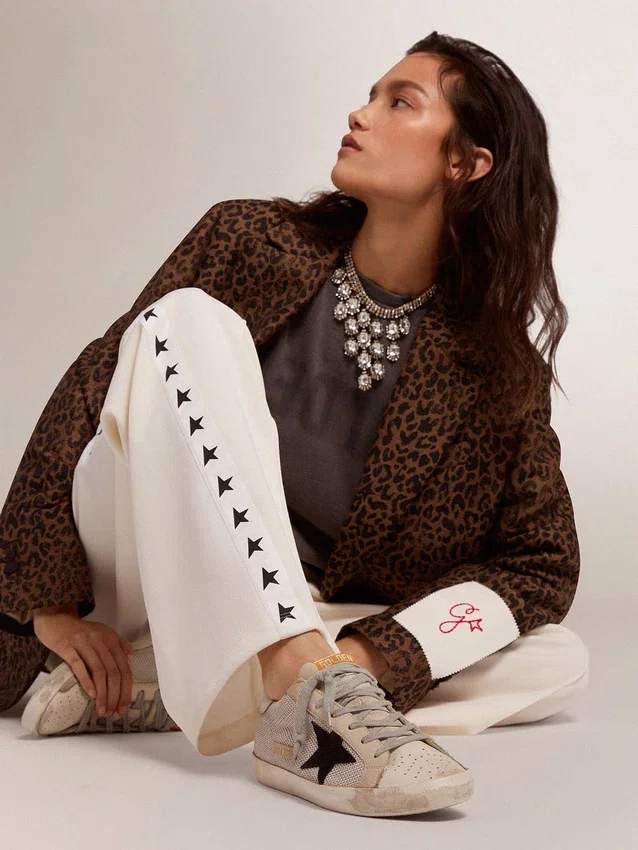 Super-Star pour femme en cuir avec étoile noire