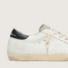 Super-Star pour homme en cuir blanc avec étoile perforée