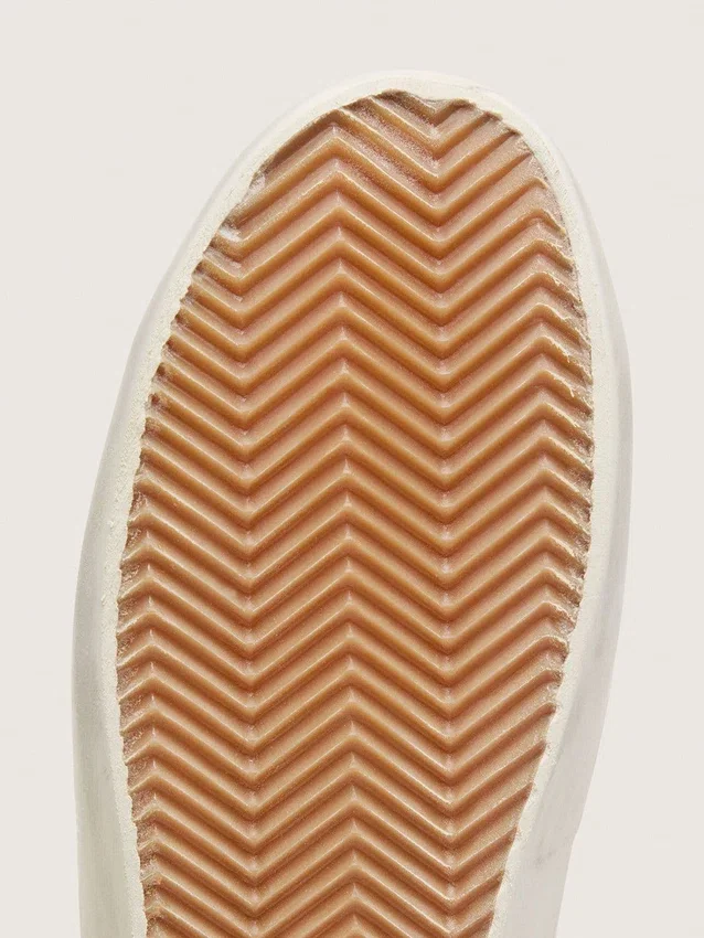 Super-Star pour femme en cuir blanc vieilli avec étoile ton sur ton