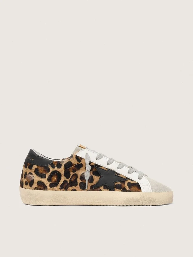 Super-Star pour femme en cuir imprimé léopard