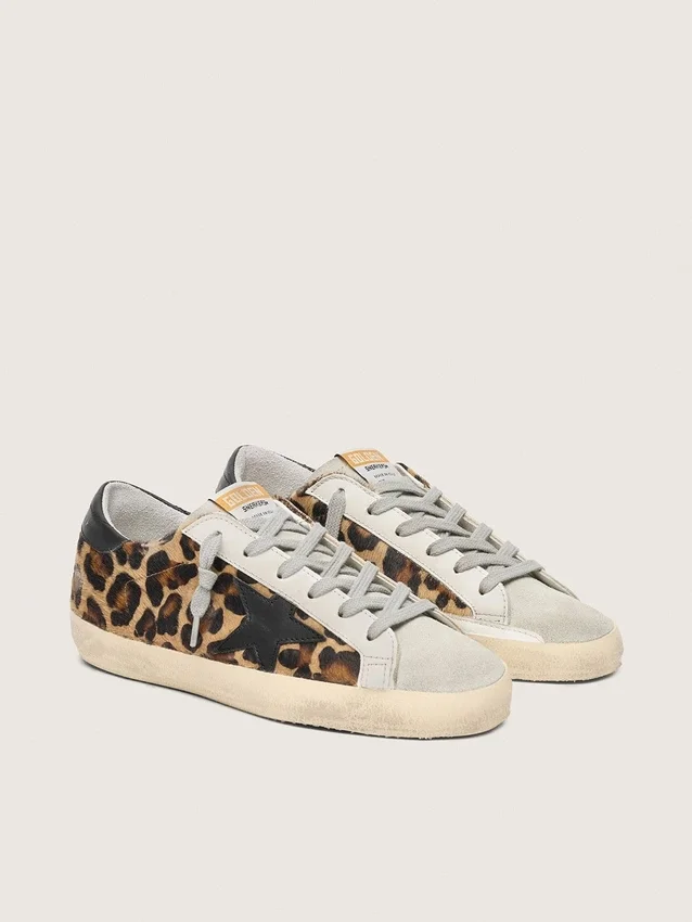 Super-Star pour femme en cuir imprimé léopard