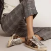 Super-Star pour femme en cuir imprimé léopard