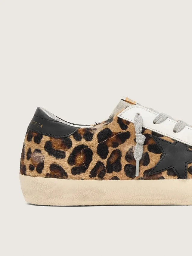 Super-Star pour femme en cuir imprimé léopard