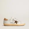 Super-Star pour femme en cuir nappa avec étoile en cuir de poney et languette de talon en daim