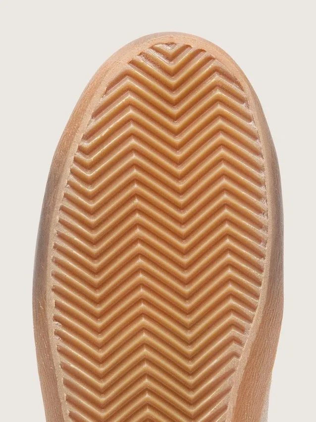 Super-Star pour femme en daim beige avec étoile vert d’eau