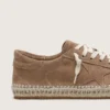 Super-Star pour homme en daim couleur tabac avec étoile en daim beige et semelle en corde