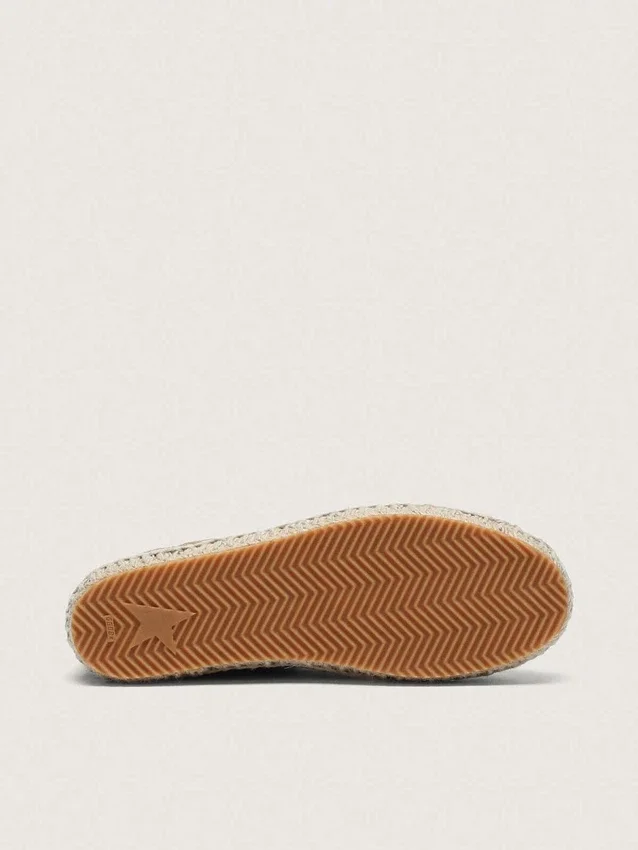 Super-Star pour homme en daim couleur tabac avec étoile en daim beige et semelle en corde