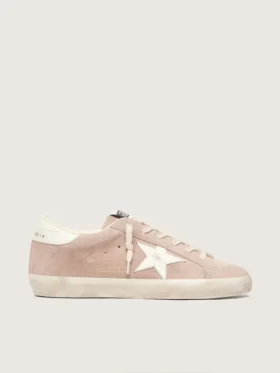 Super-Star pour femme en daim rose poudré avec étoile blanche