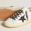 Super-Star pour femme en nappa avec étoile pailletée et languette de talon en nappa rouge