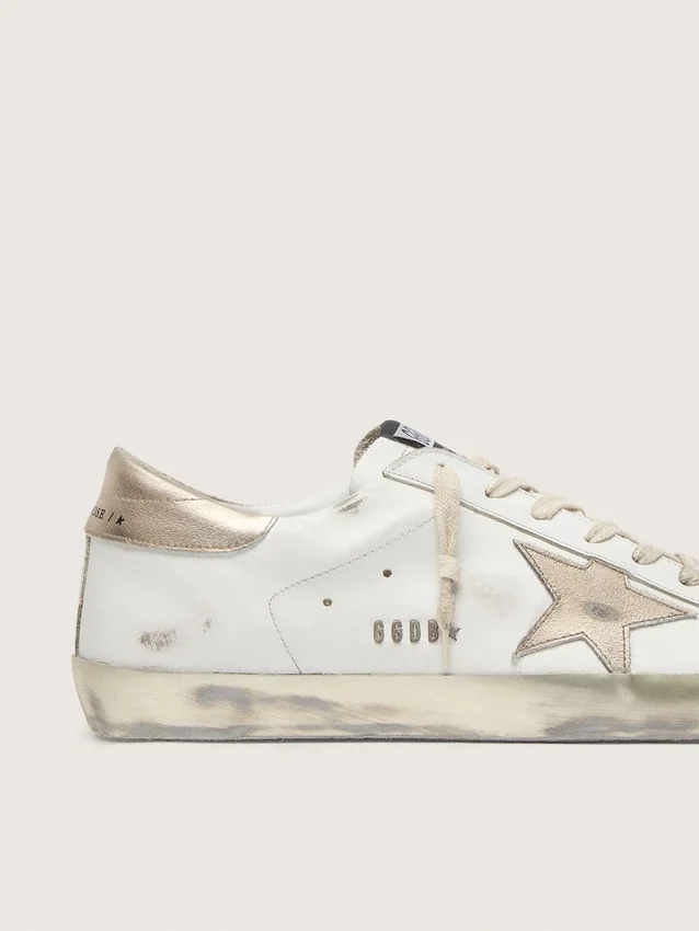 Super-Star pour homme avec bordure et lettrage pailletés dorés