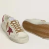 Super-Star pour homme avec étoile en cuir rouge et empiècements en daim beige
