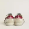 Super-Star pour homme avec étoile en cuir rouge et empiècements en daim beige