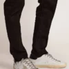 Super-Star pour homme avec étoile en daim et languette de talon bleue