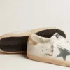 Super-Star pour homme avec étoile en daim et languette de talon en cuir imprimé serpent platine