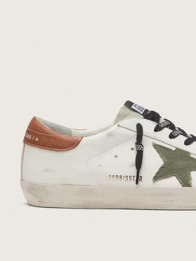 Super-Star pour homme avec étoile en toile vert olive
