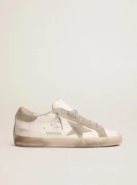 Super-Star pour homme avec étoile et languette de talon en daim gris