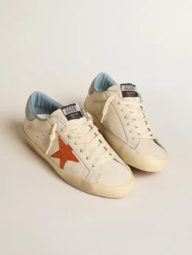 Super-Star pour homme avec étoile imprimé crocodile et languette de talon bleu argenté