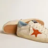 Super-Star pour homme avec étoile imprimé crocodile et languette de talon bleu argenté