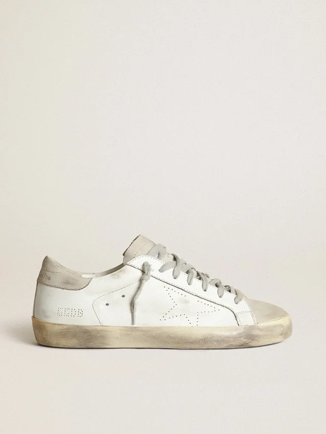 Super-Star pour homme avec étoile perforée et languette de talon gris glacier